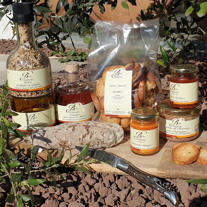Huiles sauces terrines cave de Noves