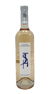 une bouteille de château tour saint honoré rosé